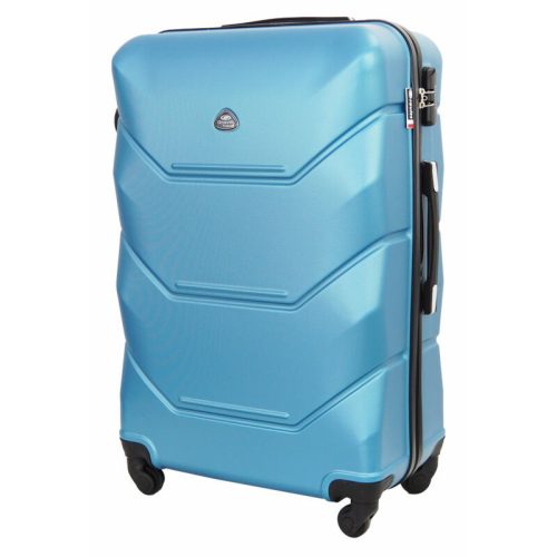  Pevný kufor Gravitt metalický modrý 75 × 47 × 29 cm