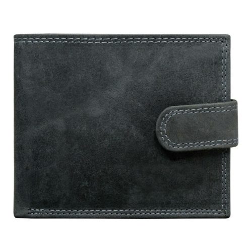  Čierna kožená pánska peňaženka Peterson s klipom a RFID ochranou 13×10 cm