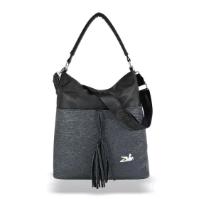    Dámska kabelka cez rameno Zellia 21031 v čierno-grafitovej farbe, 41 x 38 x 10,5 cm