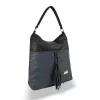  Dámska kabelka cez rameno Zellia 21031 v čierno-grafitovej farbe, 41 x 38 x 10,5 cm