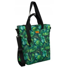    Rovicky r-tz15605-6848 03 zelená vzorovaná shopper taška 47 x 40 x 18 cm