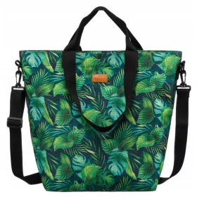    Rovicky r-tz15605-6848 03 zelená vzorovaná shopper taška 47 x 40 x 18 cm