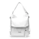 Zellia  24040 női fehér-ezüst válltáska, hátizsákká alakítható 37 x 32 x 12 cm