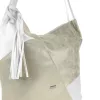  Dámska kabelka cez rameno Zellia TD22018 v bielo-zlatej farbe s nastaviteľným bočným popruhom, rozmery 36 × 34 × 17 cm