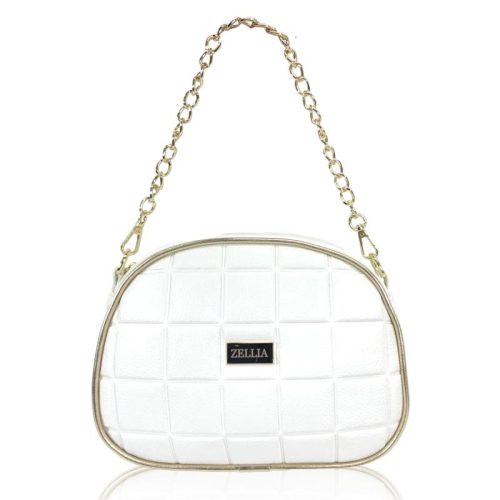  Dámska crossbody kabelka Zellia Zvn22025 v bielo-zlatej farbe 24 x 18 x 7 cm