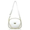  Dámska crossbody kabelka Zellia Zvn22025 v bielo-zlatej farbe 24 x 18 x 7 cm