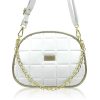  Dámska crossbody kabelka Zellia Zvn22025 v bielo-zlatej farbe 24 x 18 x 7 cm