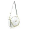  Dámska crossbody kabelka Zellia Zvn22025 v bielo-zlatej farbe 24 x 18 x 7 cm