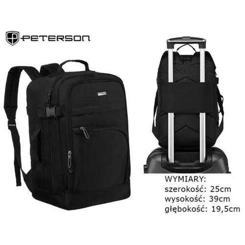  Batoh Peterson - Ptn Pp-Tok D-7203 Čierny - Čierny - 39 x 25 x 19,5 cm -