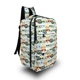    Batoh Zellia Hz-103 s mačacím vzorom - #99 - Prešívaný - Vodoodpudivý - 40 x 25 x 20 cm