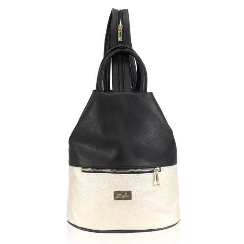  Dámska kabelka, batoh Zellia Zvn22022 čierno-zlatá 32 x 28 x 17 cm