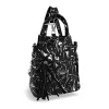  Dámsky batoh Zellia 24131 v čierno-striebornej farbe s mramorovým vzorom, 29 x 26 x 14 cm