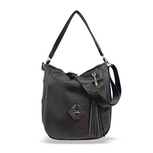  Čierna dámska taška cez rameno Zellia 34 × 27 cm