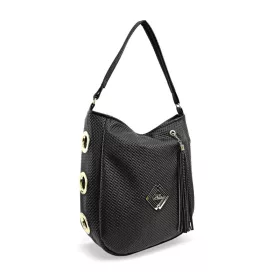  Čierna dámska taška cez rameno Zellia 34 × 27 cm