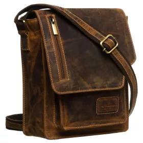 Peterson férfi bőr oldaltáska PETE-TMH-4893 Tan – Barna