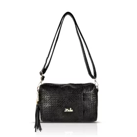 Zellia ZLB210 Mesh fekete női oldaltáska 25 x 17 x 9 cm