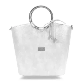    Zellia Zvn22030 strieborná -lesklé vlny- dámska kabelka, bočná taška 29 x 24,5 x 13 cm