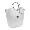  Zellia Zvn22030 strieborná -lesklé vlny- dámska kabelka, bočná taška 29 x 24,5 x 13 cm