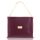Dámska kabelka Zellia vínovej farby s potlačou, taška cez rameno