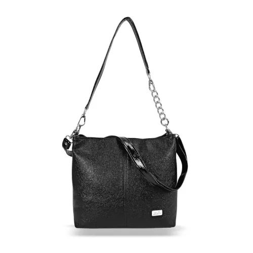 Zellia  Zvn25002 fekete női válltáska oldalpántal 31 x 26 x 14 cm