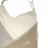  Dámska kabelka cez rameno Zellia 25193 v béžovo-ružovo-zlatej farbe s bočným popruhom 33 x 30 x 14 cm