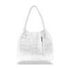 Zellia Zvn24008 női fehér-ezüst válltáska, oldalpántal 32 x 27 x 15 cm