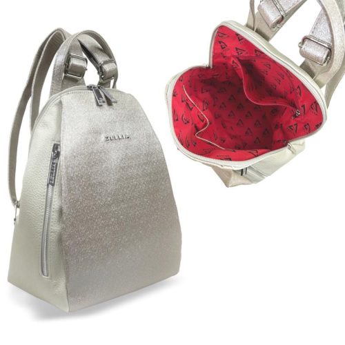  Dámsky batoh Zellia Hz-119 v ecru-zlatej farbe 33 x 25 x 14 cm