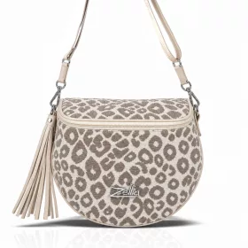   Zellia 21028 Pantera taupe-bézs női patkótáska 23 x 11 cm