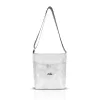  Dámska kabelka Zellia Zlb103 bielo-strieborná, crossbody, 27 x 23 x 9 cm