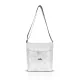  Dámska kabelka Zellia Zlb103 bielo-strieborná, crossbody, 27 x 23 x 9 cm
