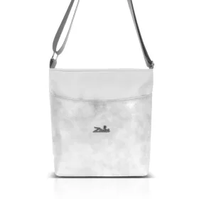    Dámska kabelka Zellia Zlb103 bielo-strieborná, crossbody, 27 x 23 x 9 cm