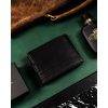  Rovicky pánska čierna kožená peňaženka RFID, 12,5×9,5 cm