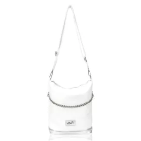    Dámska kabelka cez rameno Zellia 19060, bielo-strieborná 30 x 23 x 10 cm
