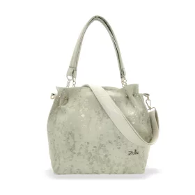   Zellia ZLB393 női válltáska krémszín, oldalpántal 30 x 29 x 12 cm