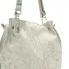 Zellia ZLB393 női válltáska krémszín, oldalpántal 30 x 29 x 12 cm