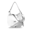 Zellia 22010 bielo-strieborná dámska taška cez rameno 40 x 30 x 15 cm