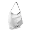 Zellia 22010 bielo-strieborná dámska taška cez rameno 40 x 30 x 15 cm