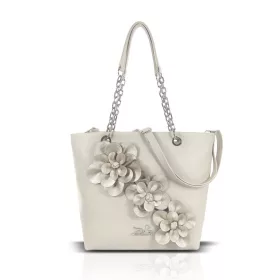    Zellia 25134F fehér-arany női díszes válltáska 32 x 41 x 12,5 cm