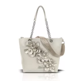    Zellia 25134F fehér-arany női díszes válltáska 32 x 41 x 12,5 cm