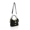  Dámska crossbody kabelka Zellia 26048 čierno-zlatá s motýľovou dekoráciou 21 × 17 × 9 cm