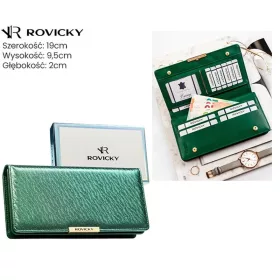    Dámska peňaženka Rovicky R-005-Nf8-2202 Zelená - Zelená