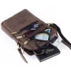  Pánska hnedá kožená bočná taška Wild 19,5 × 15 cm