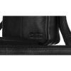  Čierna pánska kožená bočná taška Peterson 20×17 cm