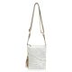 Dámska crossbody kabelka Zellia 23012 ecru - prešívaná - materiál s písmenami -