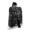  Dámsky batoh Zellia 24149 čierno-strieborný s mramorovým vzorom 33,5 x 28 x 12 cm
