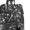  Dámsky batoh Zellia 24149 čierno-strieborný s mramorovým vzorom 33,5 x 28 x 12 cm