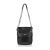  Dámska čierna trblietavá crossbody kabelka Zellia Zvn22004 21 x 18 x 6 cm