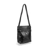  Dámska čierna trblietavá crossbody kabelka Zellia Zvn22004 21 x 18 x 6 cm
