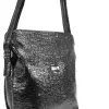  Dámska čierna trblietavá crossbody kabelka Zellia Zvn22004 21 x 18 x 6 cm