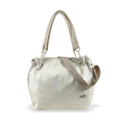 Zellia ZLB393 Holo - női válltáska bézs, oldalpántal 30 x 29 x 12 cm